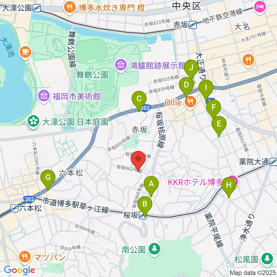 桜坂スタジオスタッフ周辺のコンビニエンスストア一覧地図