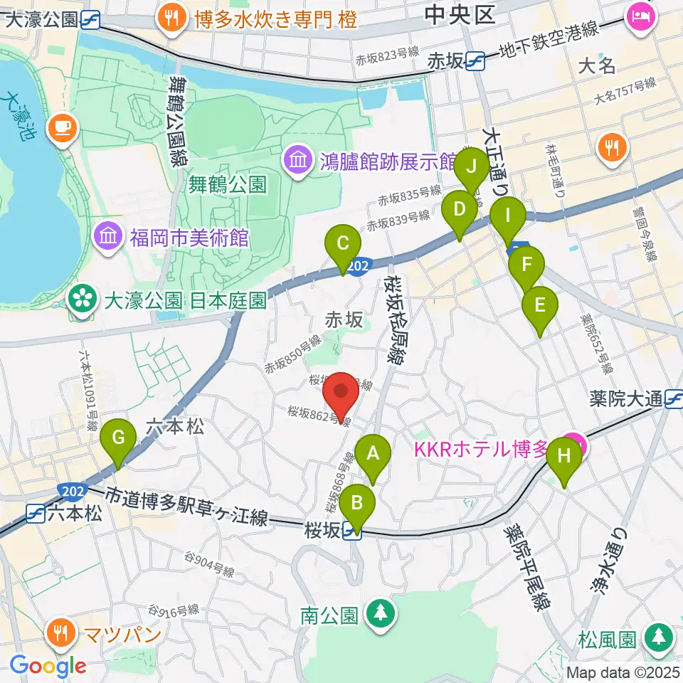 桜坂スタジオスタッフ周辺のコンビニエンスストア一覧地図