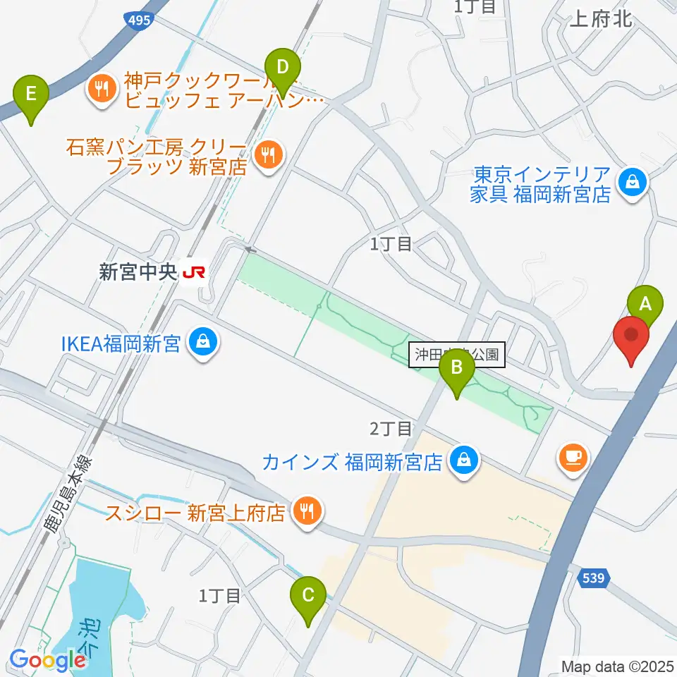 MUSIC STUDIO BEBOP周辺のコンビニエンスストア一覧地図