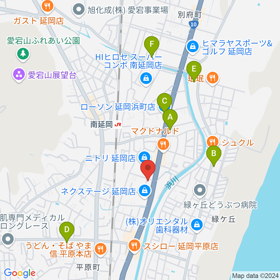 カジオンスタジオ 音楽教室周辺のコンビニエンスストア一覧地図