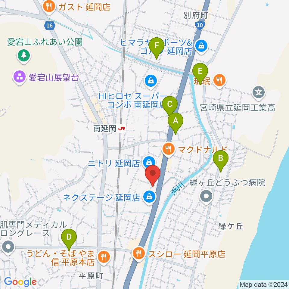 カジオンスタジオ 音楽教室周辺のコンビニエンスストア一覧地図