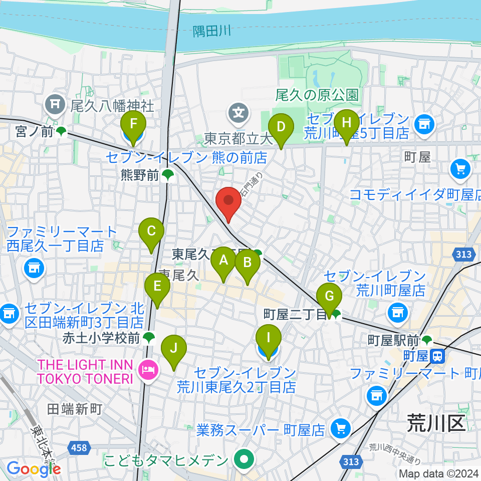 三味線かとう周辺のコンビニエンスストア一覧地図