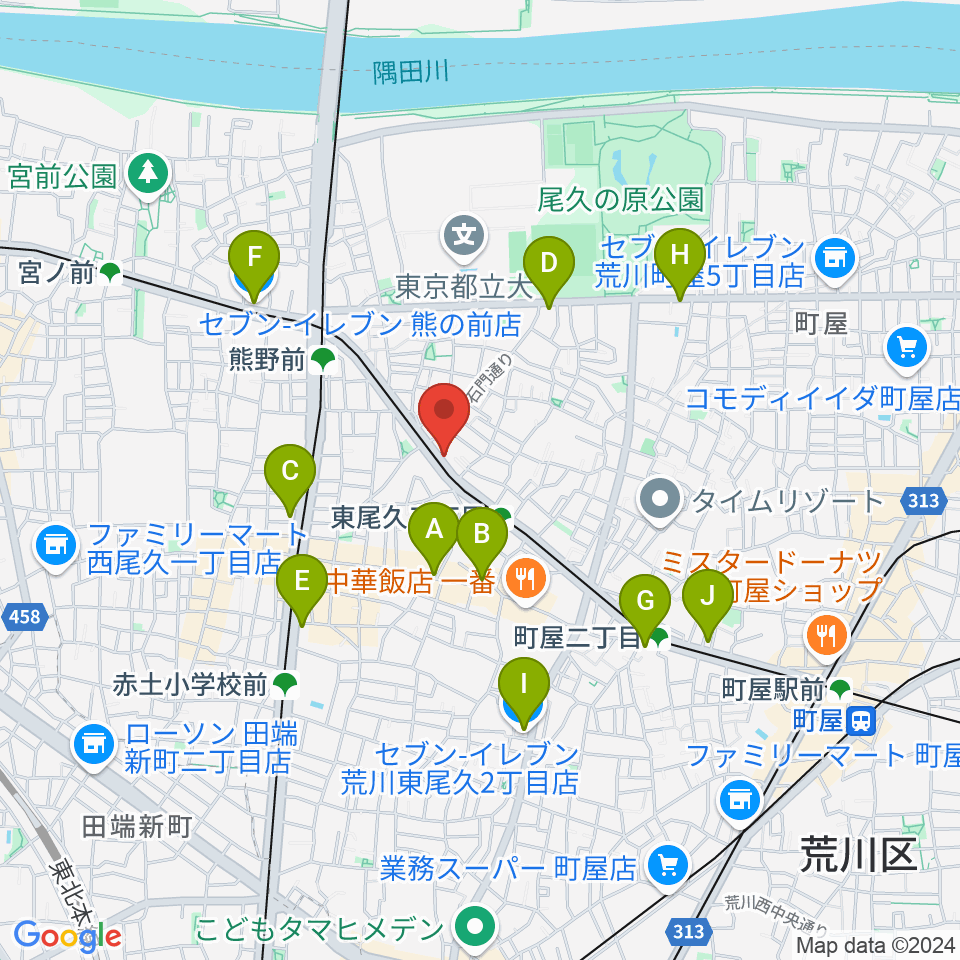 三味線かとう周辺のコンビニエンスストア一覧地図