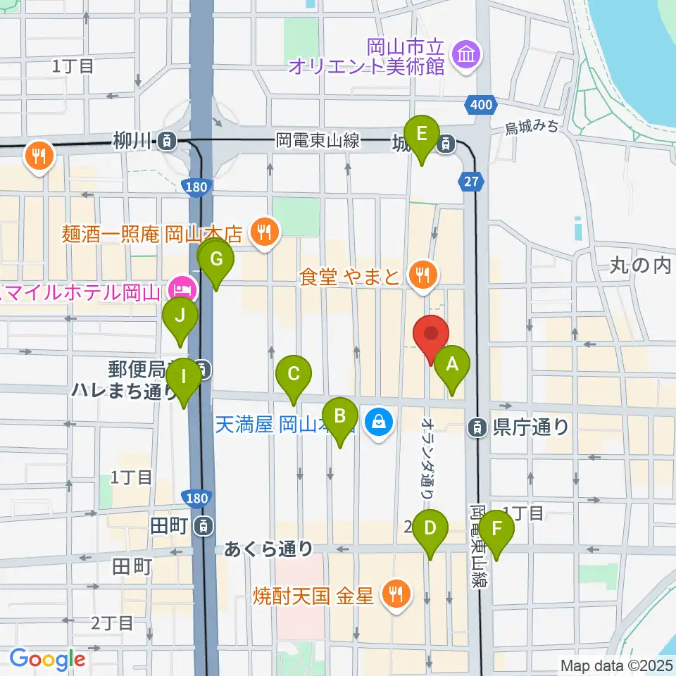 岡山イマージュ周辺のコンビニエンスストア一覧地図