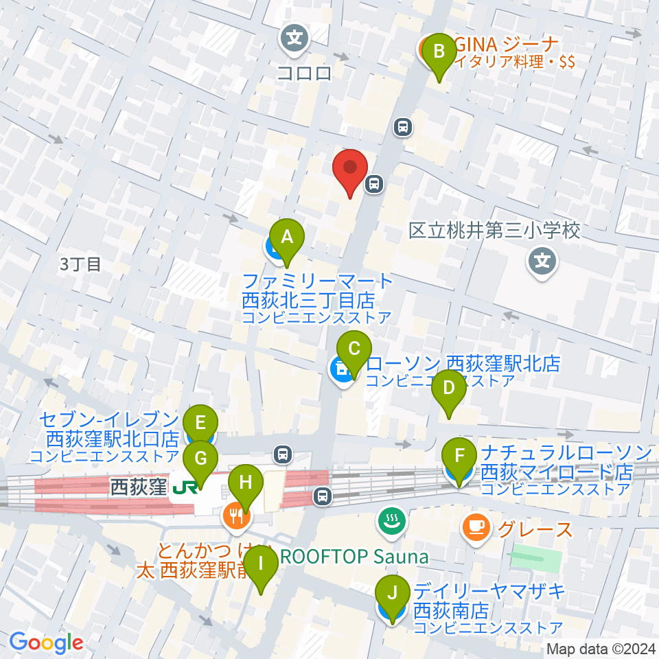 STUDIO UEN周辺のコンビニエンスストア一覧地図