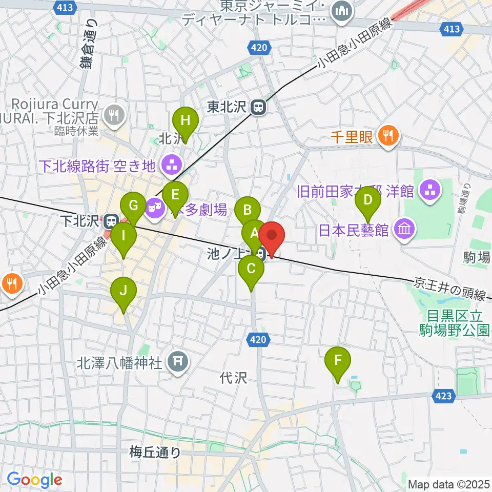 ヤマテピアノ周辺のコンビニエンスストア一覧地図