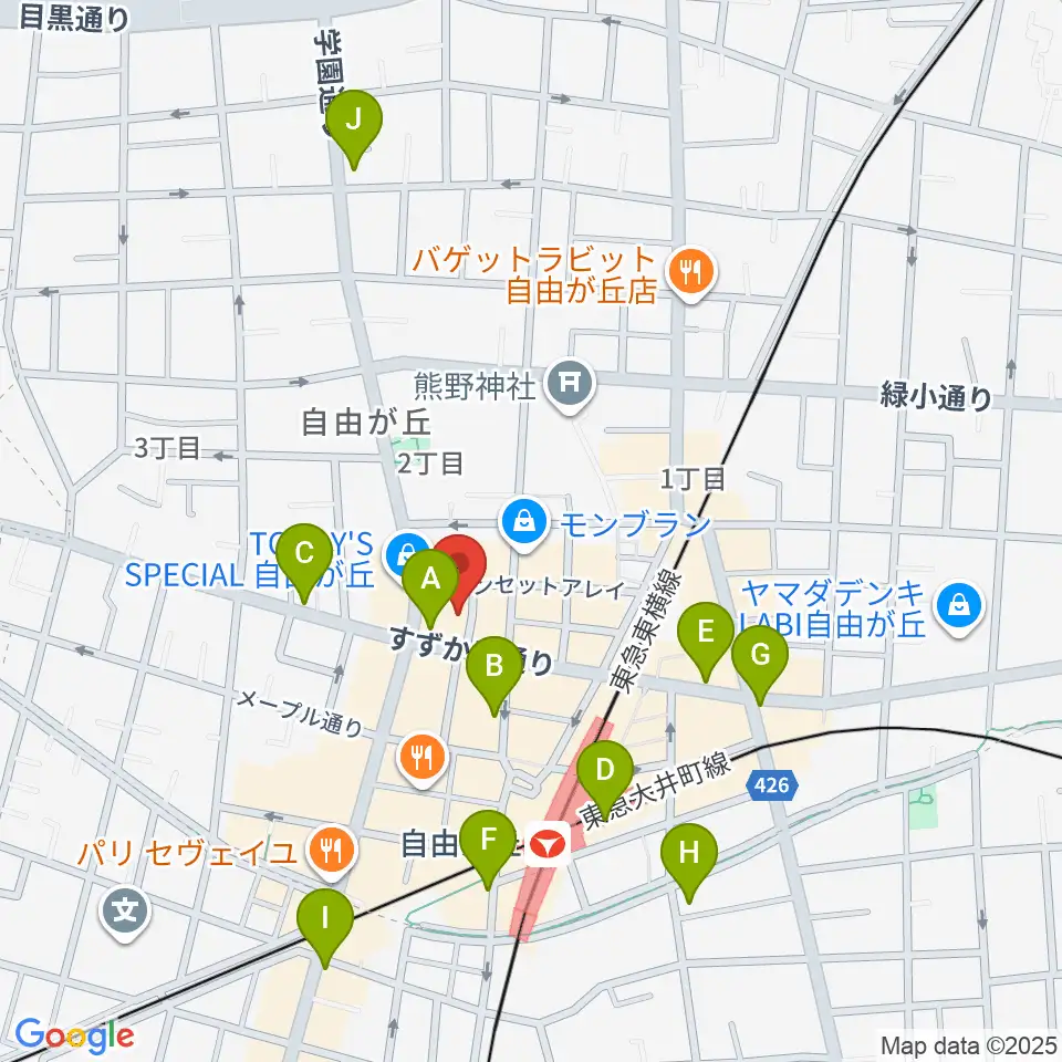 ラマンダ シャンソン教室周辺のコンビニエンスストア一覧地図