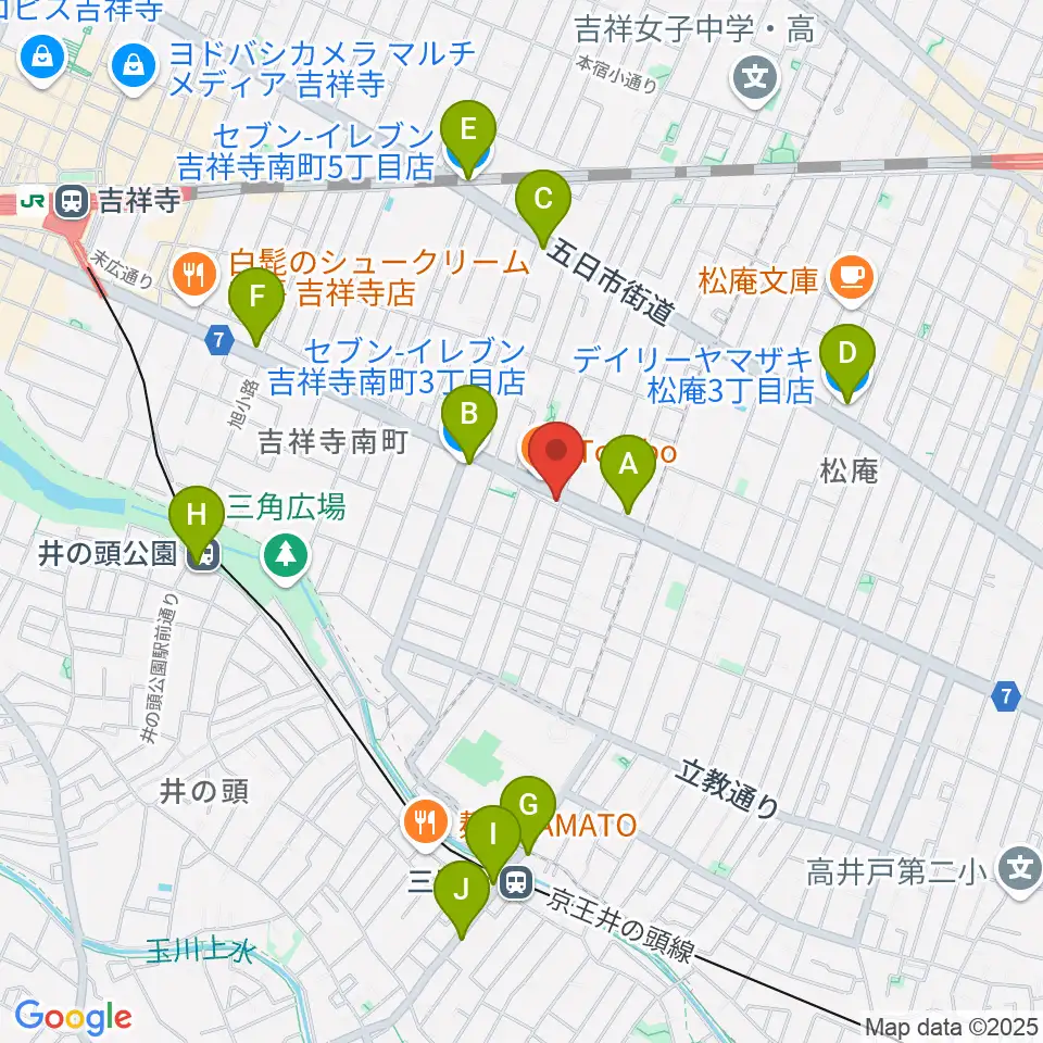 Air GARAGE周辺のコンビニエンスストア一覧地図