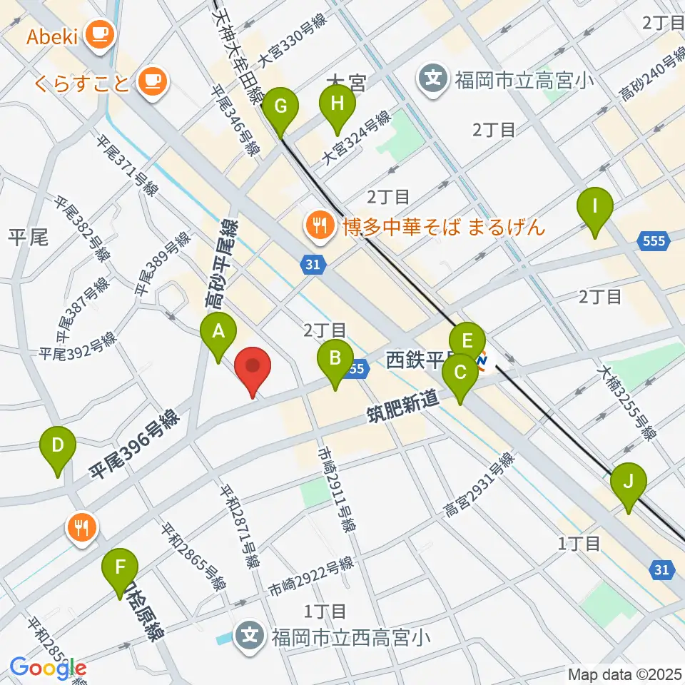 STS STUDIO周辺のコンビニエンスストア一覧地図