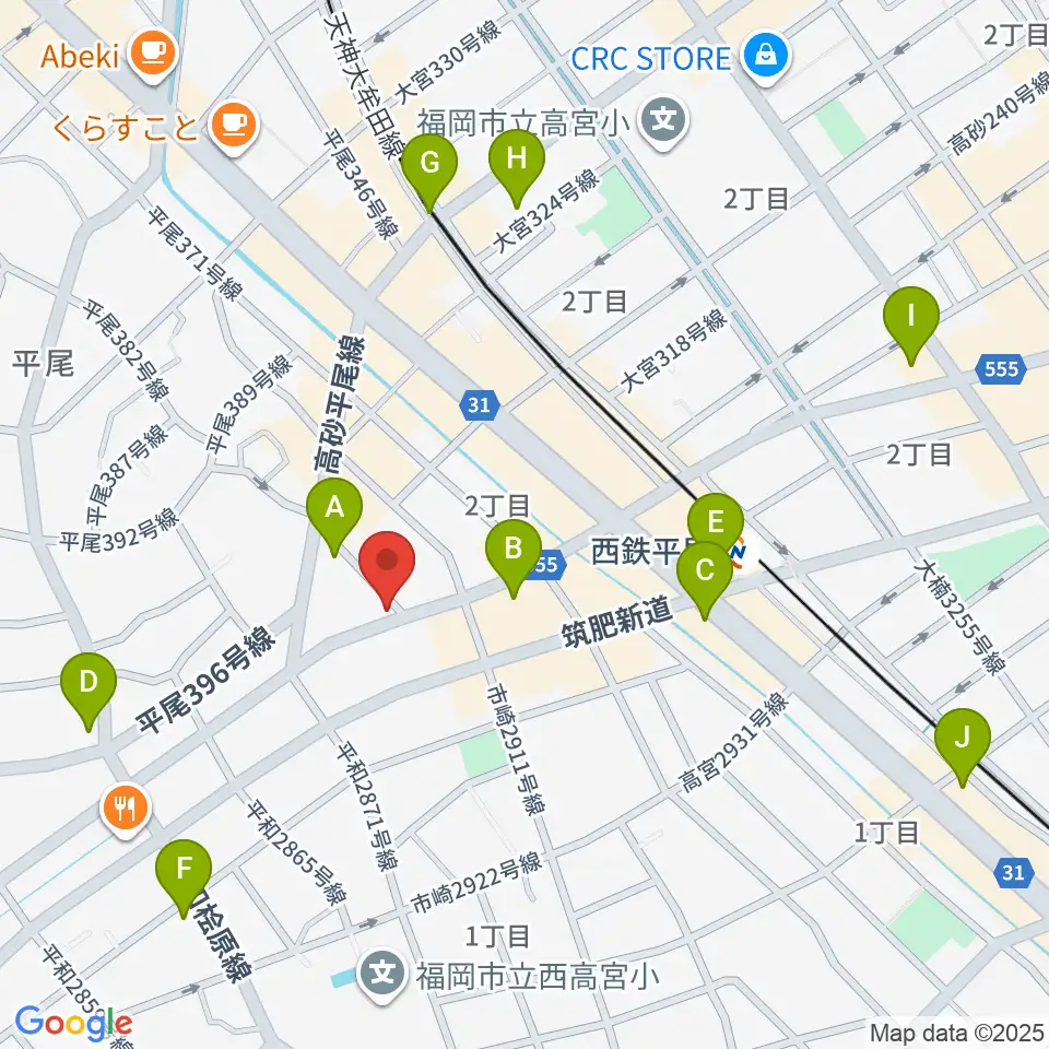 STS STUDIO周辺のコンビニエンスストア一覧地図