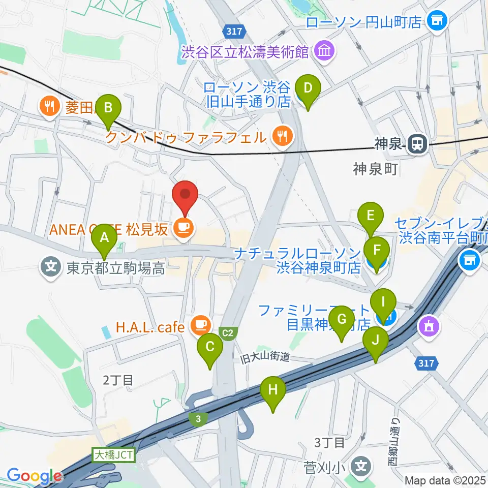Studio Musicolore(ミュジコロール)周辺のコンビニエンスストア一覧地図