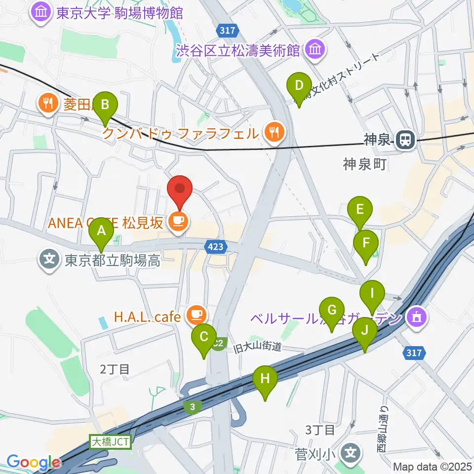 Studio Musicolore(ミュジコロール)周辺のコンビニエンスストア一覧地図
