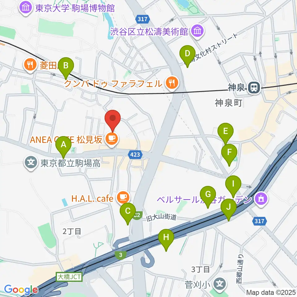 Studio Musicolore(ミュジコロール)周辺のコンビニエンスストア一覧地図
