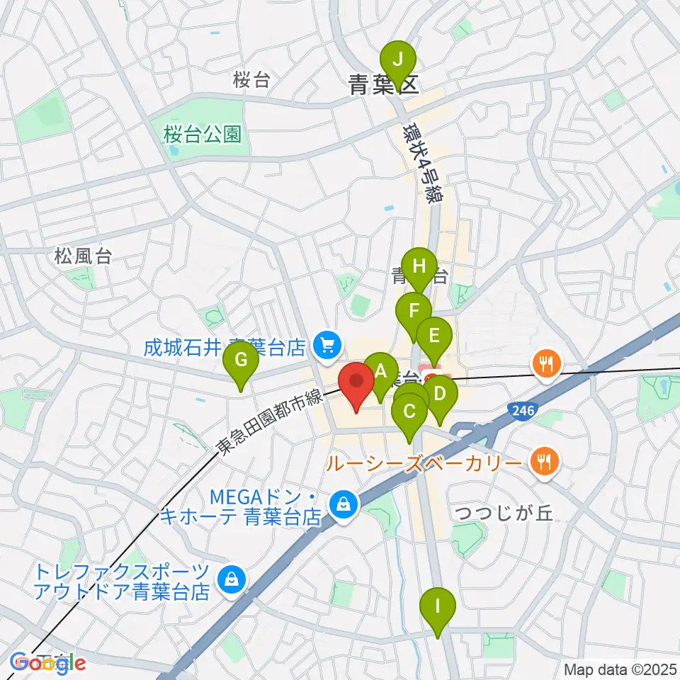アリオーネ音楽教室周辺のコンビニエンスストア一覧地図