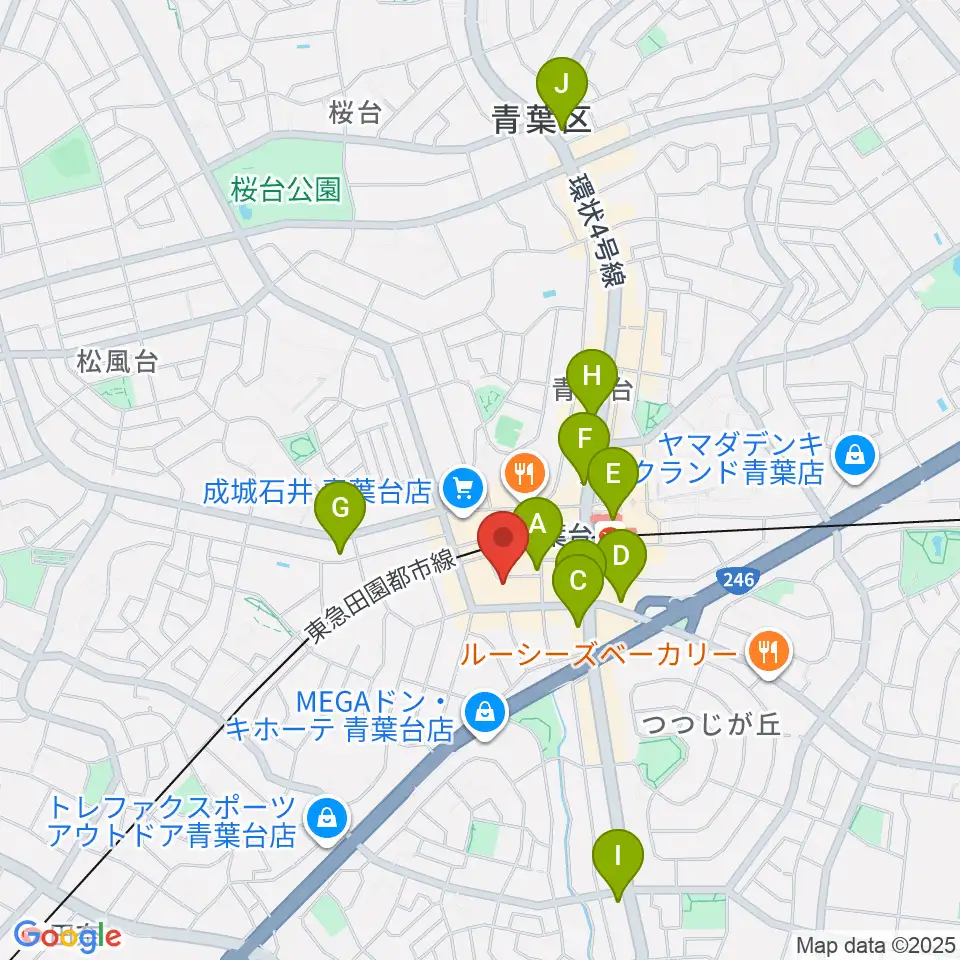 アリオーネ音楽教室周辺のコンビニエンスストア一覧地図