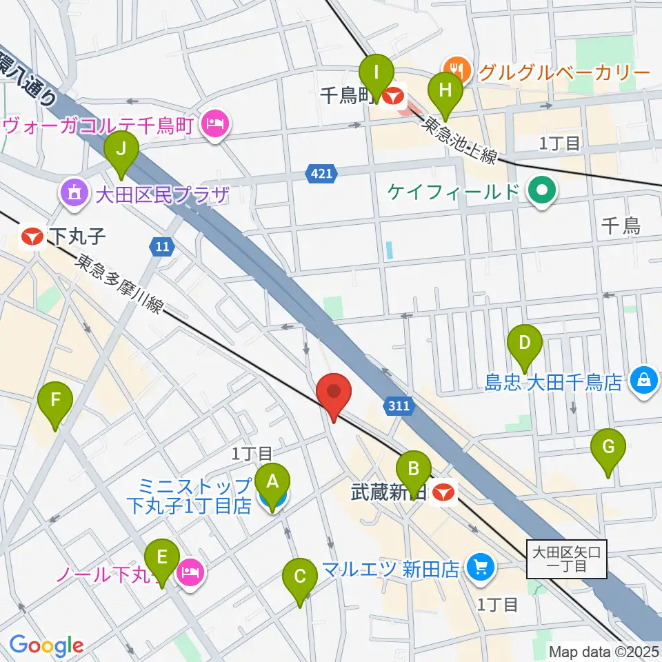 弦楽器専門店ケー・エム・アーツ周辺のコンビニエンスストア一覧地図