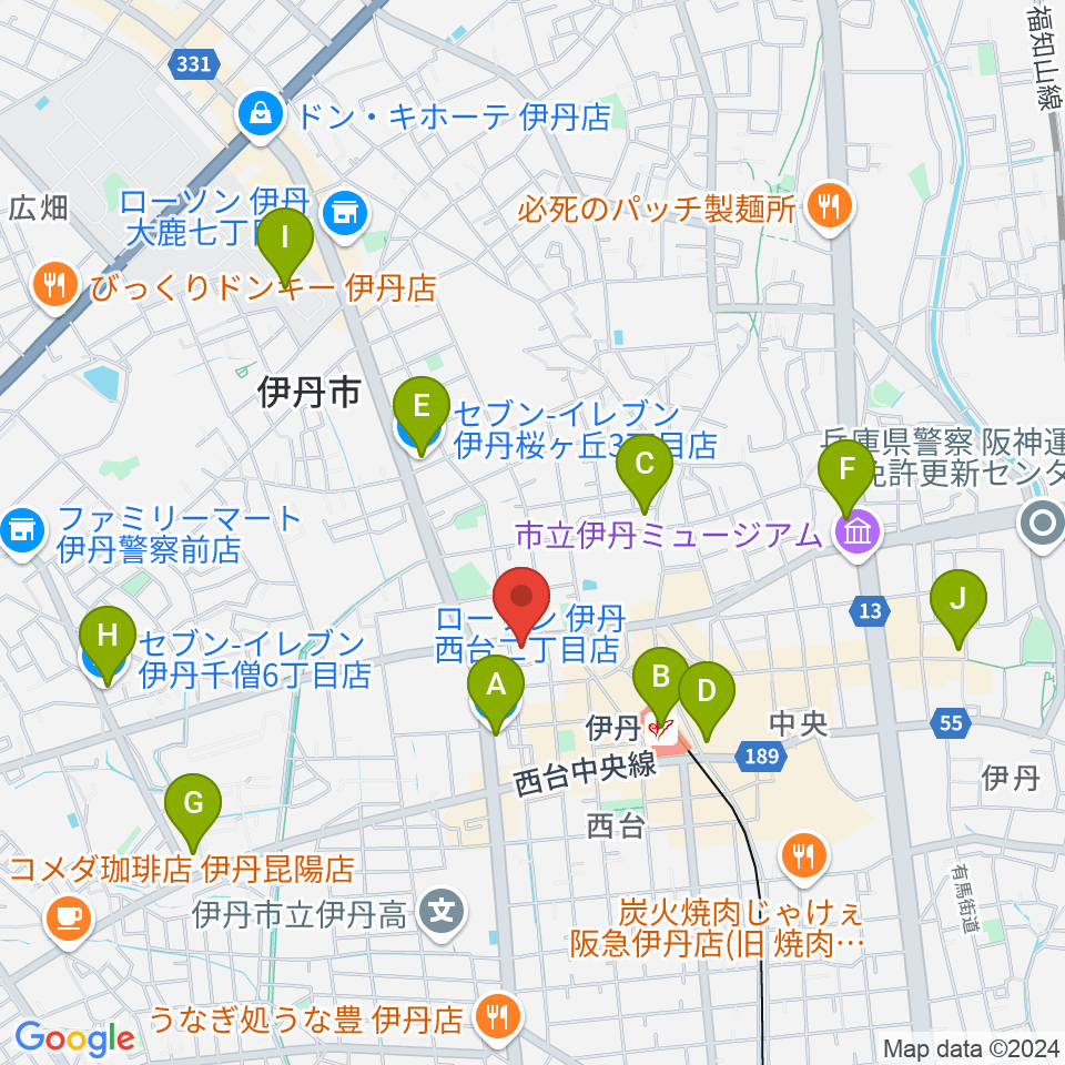 とらいする周辺のコンビニエンスストア一覧地図