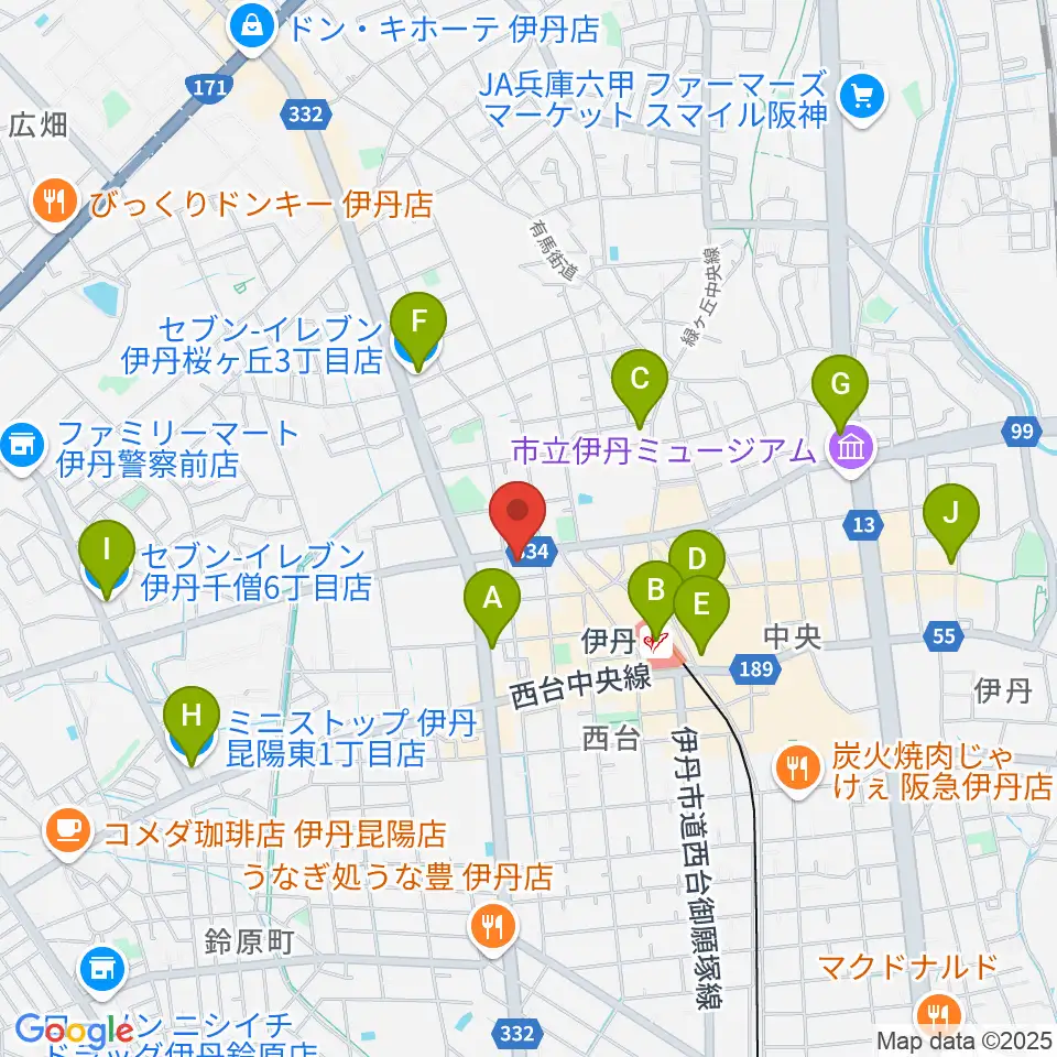 とらいする周辺のコンビニエンスストア一覧地図