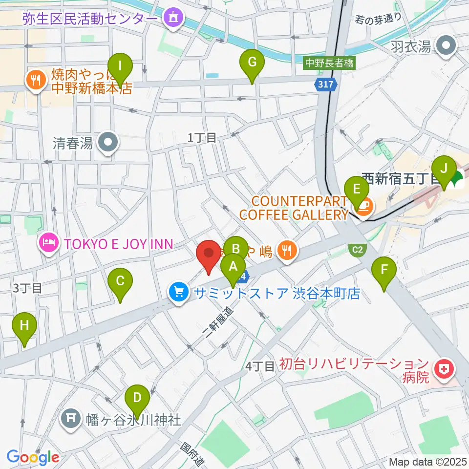 東放学園音響専門学校周辺のコンビニエンスストア一覧地図