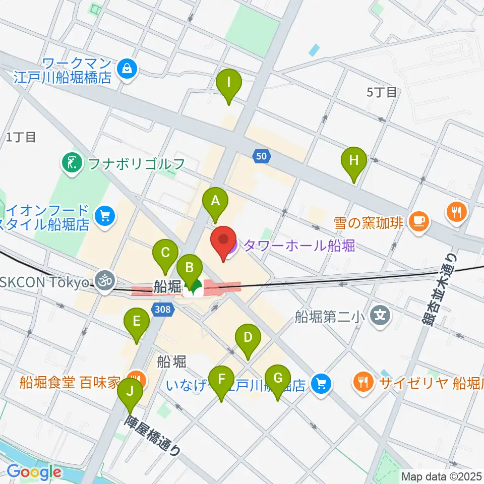島村楽器 ミュージックサロン船堀周辺のコンビニエンスストア一覧地図