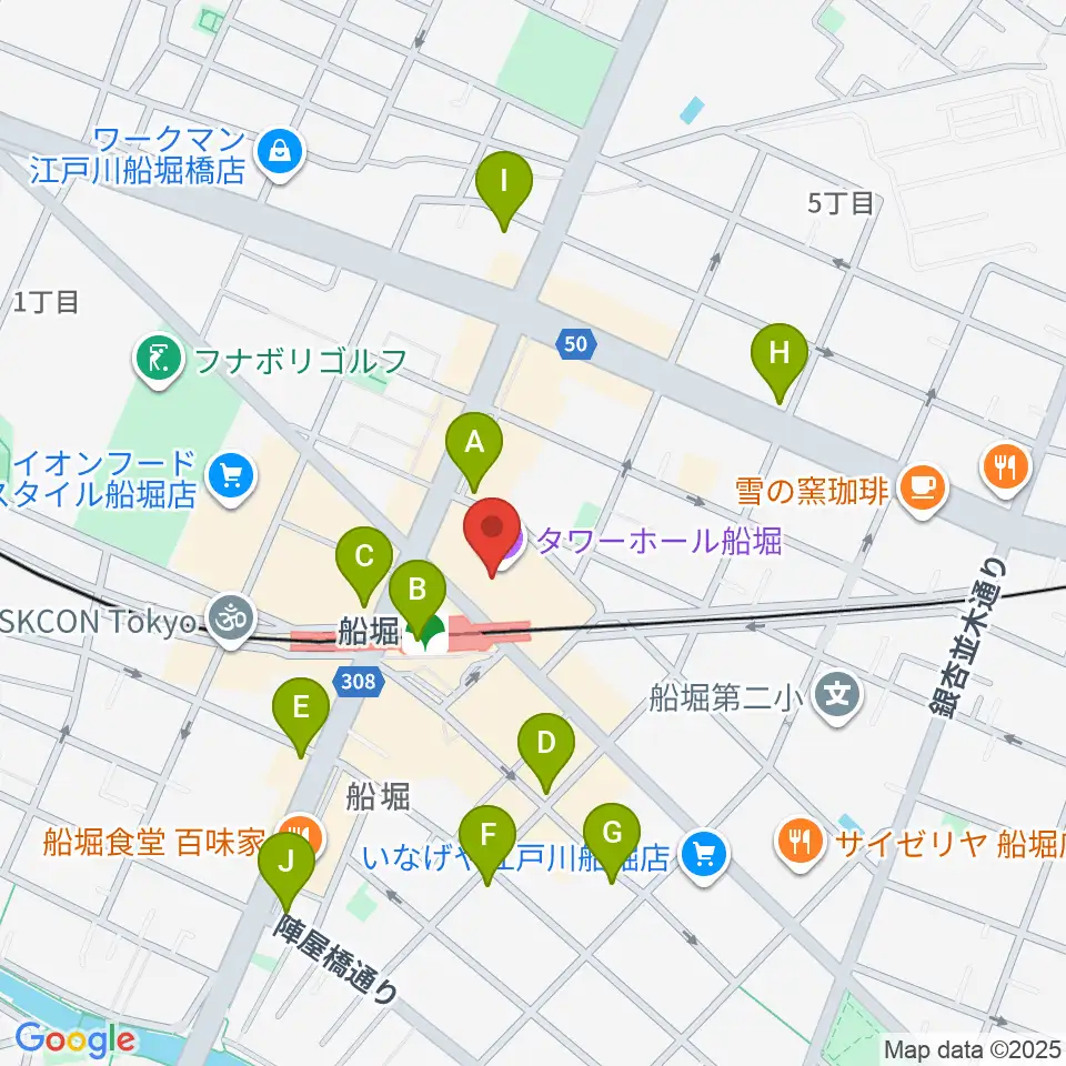 島村楽器 ミュージックサロン船堀周辺のコンビニエンスストア一覧地図