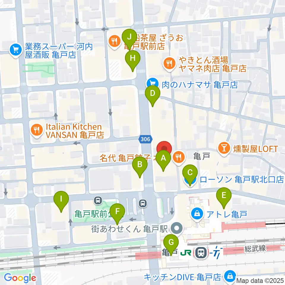 島村楽器 ミュージックサロン亀戸周辺のコンビニエンスストア一覧地図
