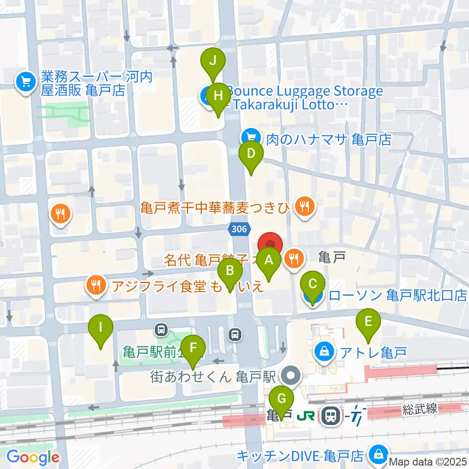 島村楽器 ミュージックサロン亀戸周辺のコンビニエンスストア一覧地図