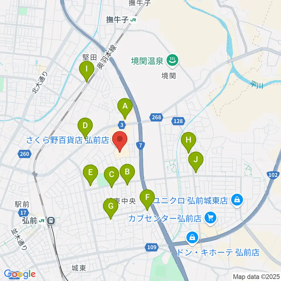 さくらミュージック周辺のコンビニエンスストア一覧地図