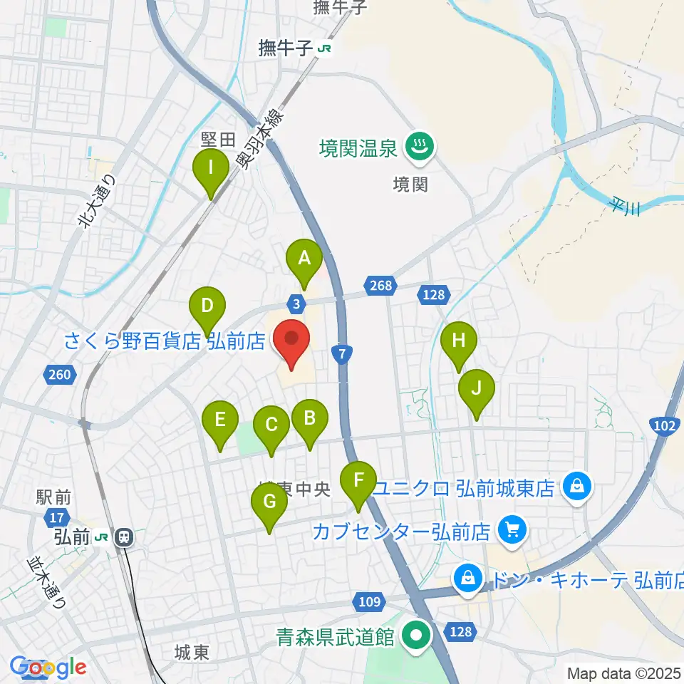 さくらミュージック周辺のコンビニエンスストア一覧地図
