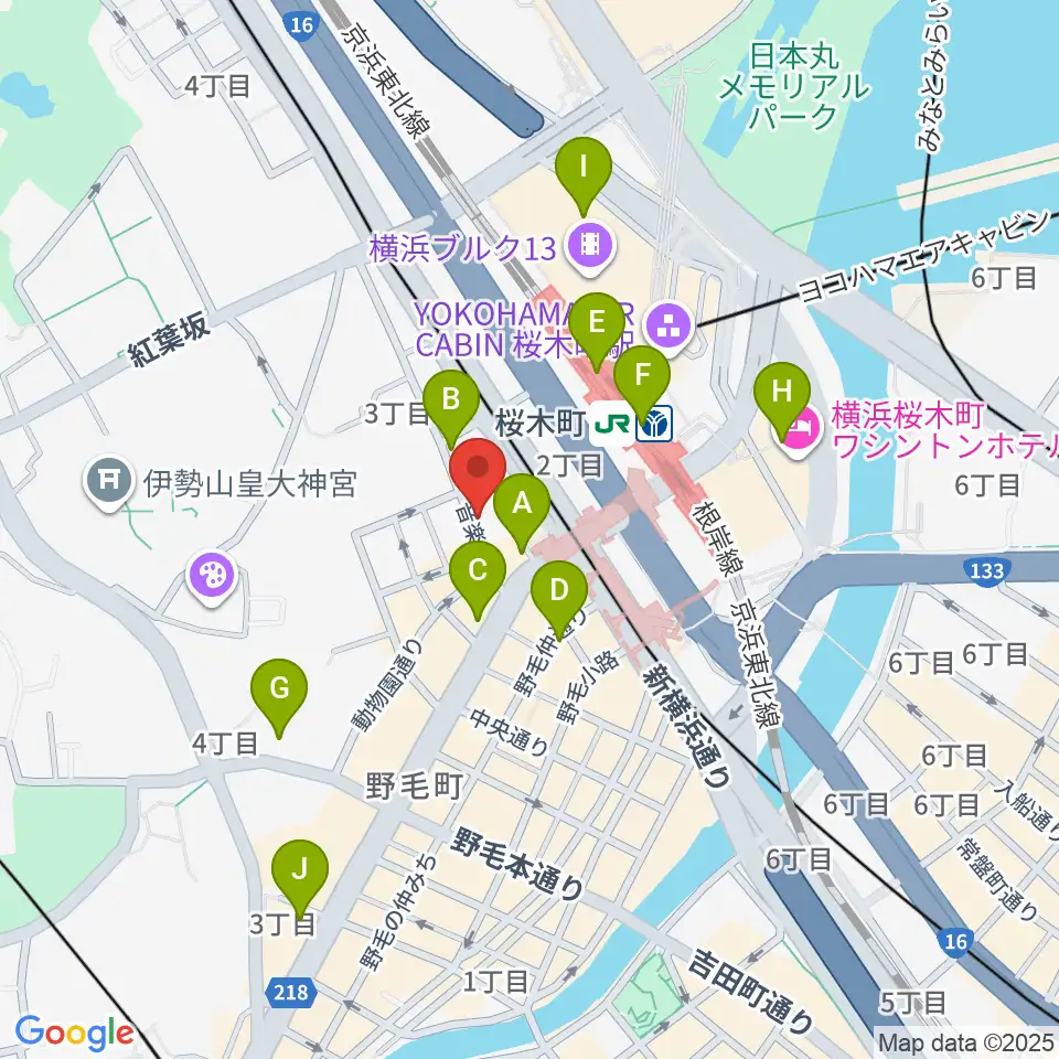 横浜ジャムセカンド周辺のコンビニエンスストア一覧地図