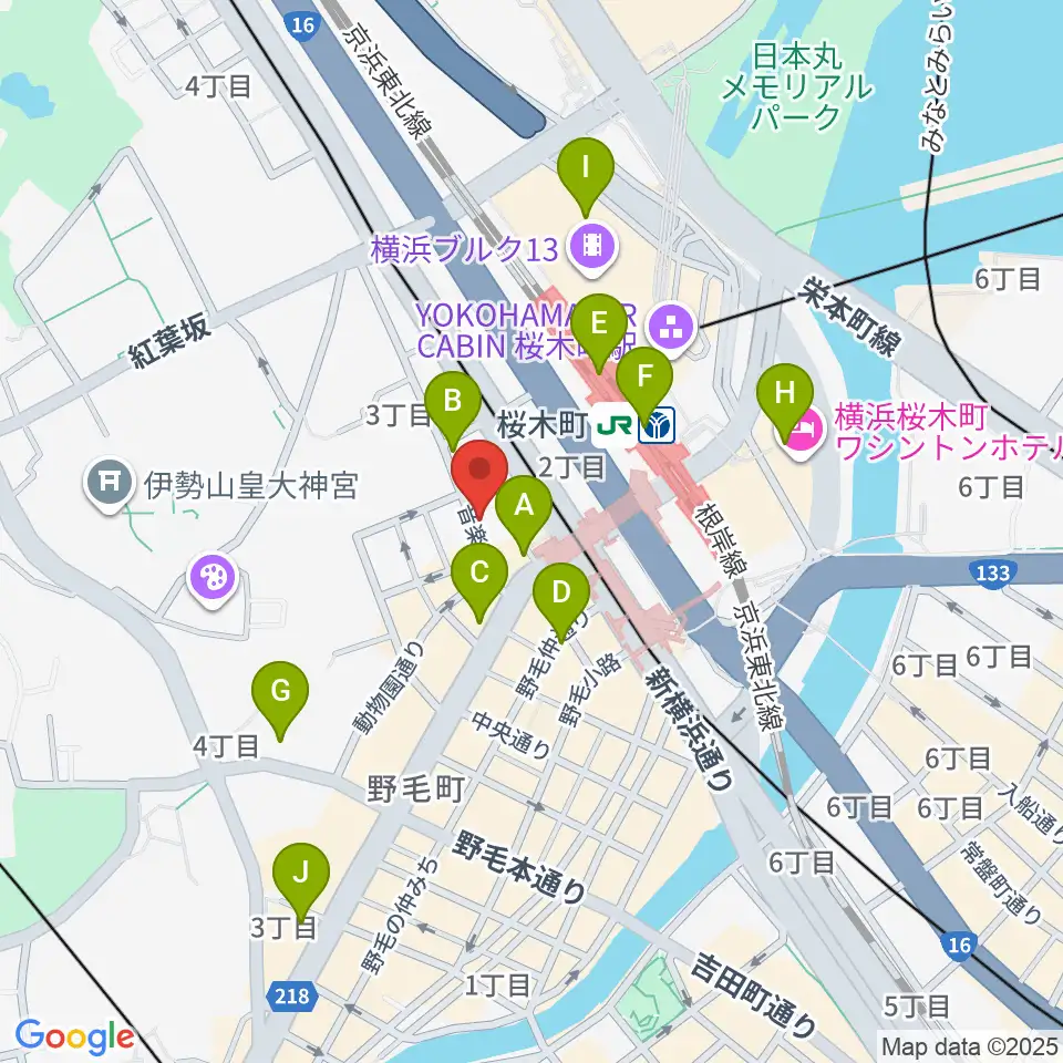 横浜ジャムセカンド周辺のコンビニエンスストア一覧地図