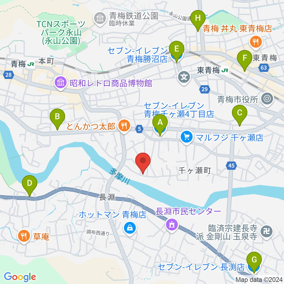 邦声堂周辺のコンビニエンスストア一覧地図