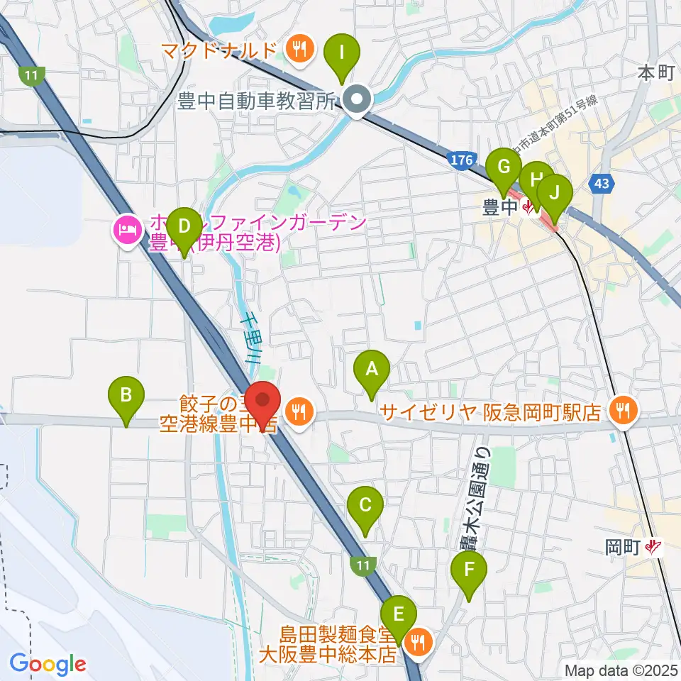 ギター工房トーンガレージ周辺のコンビニエンスストア一覧地図