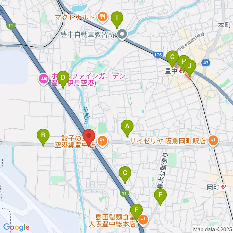 ギター工房トーンガレージ周辺のコンビニエンスストア一覧地図