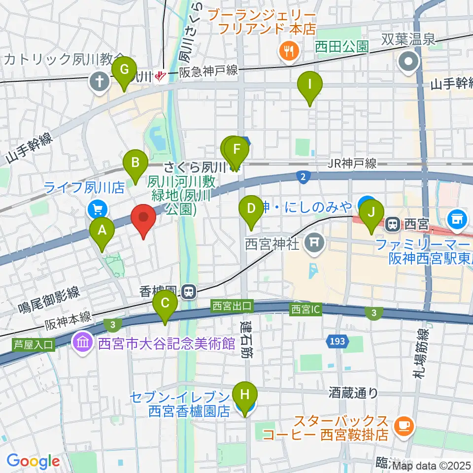 高木ピアノサービス周辺のコンビニエンスストア一覧地図