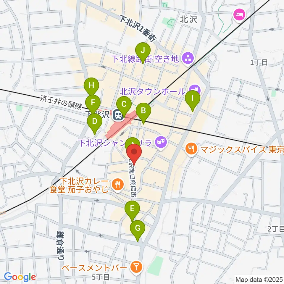 下北沢BREATH周辺のコンビニエンスストア一覧地図