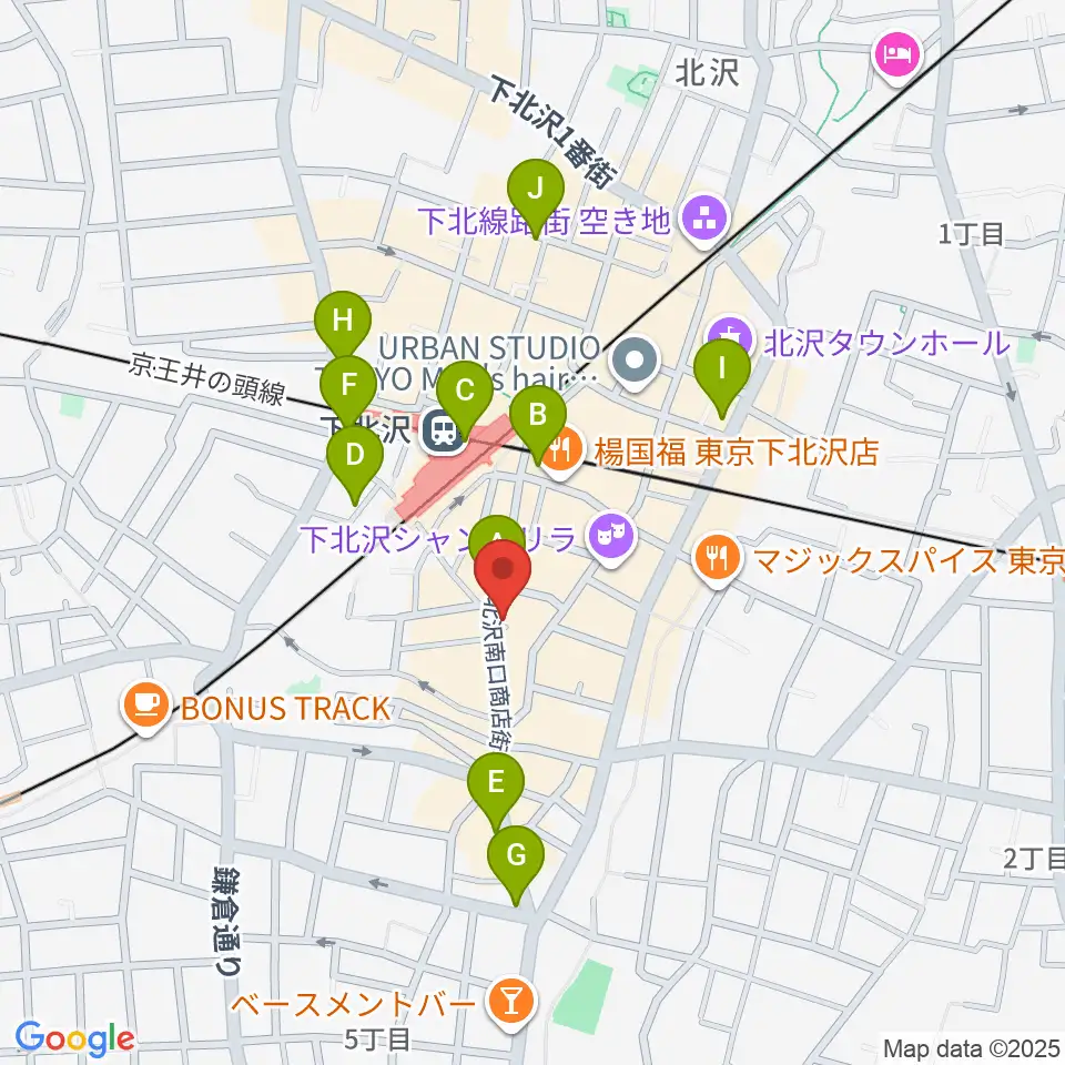 下北沢BREATH周辺のコンビニエンスストア一覧地図