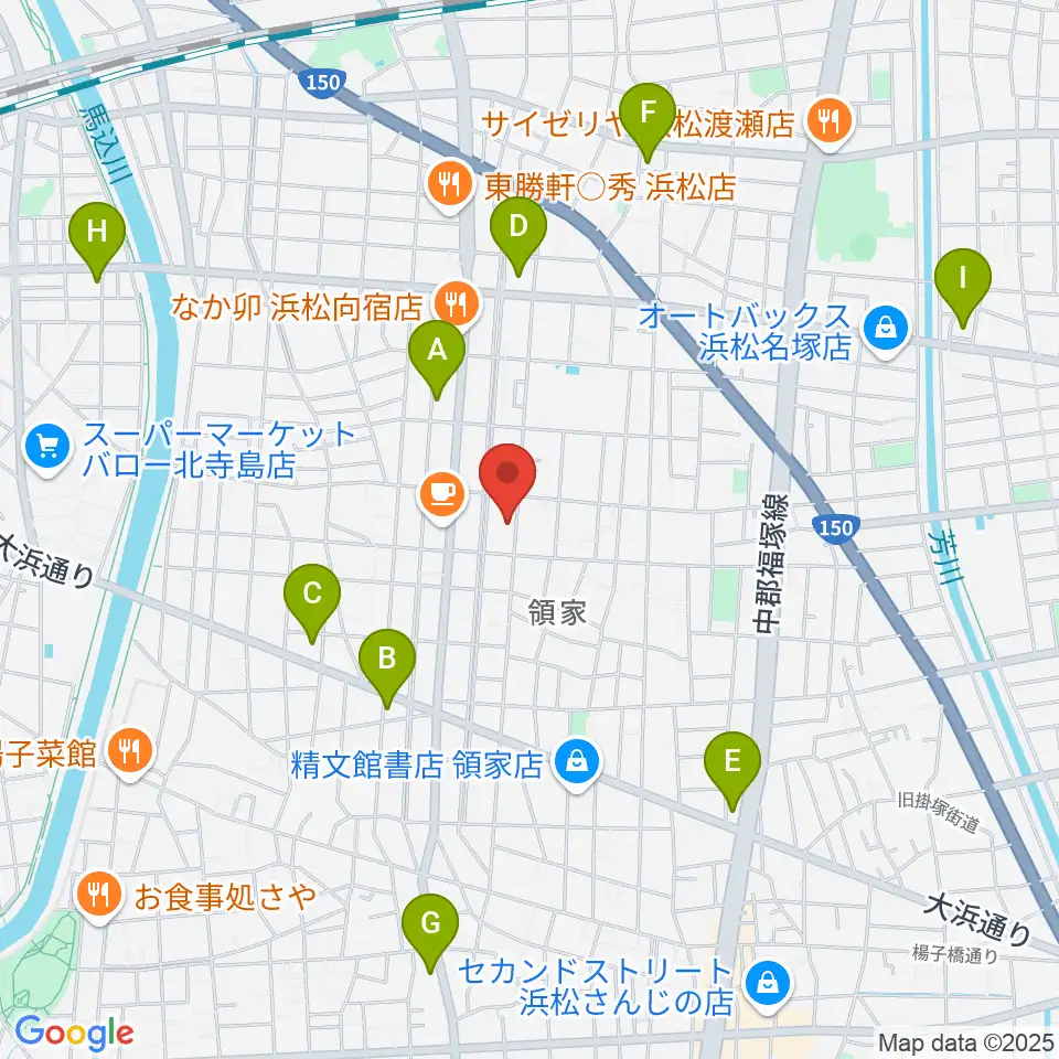 白羽楽器周辺のコンビニエンスストア一覧地図