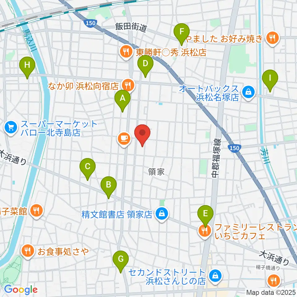白羽楽器周辺のコンビニエンスストア一覧地図