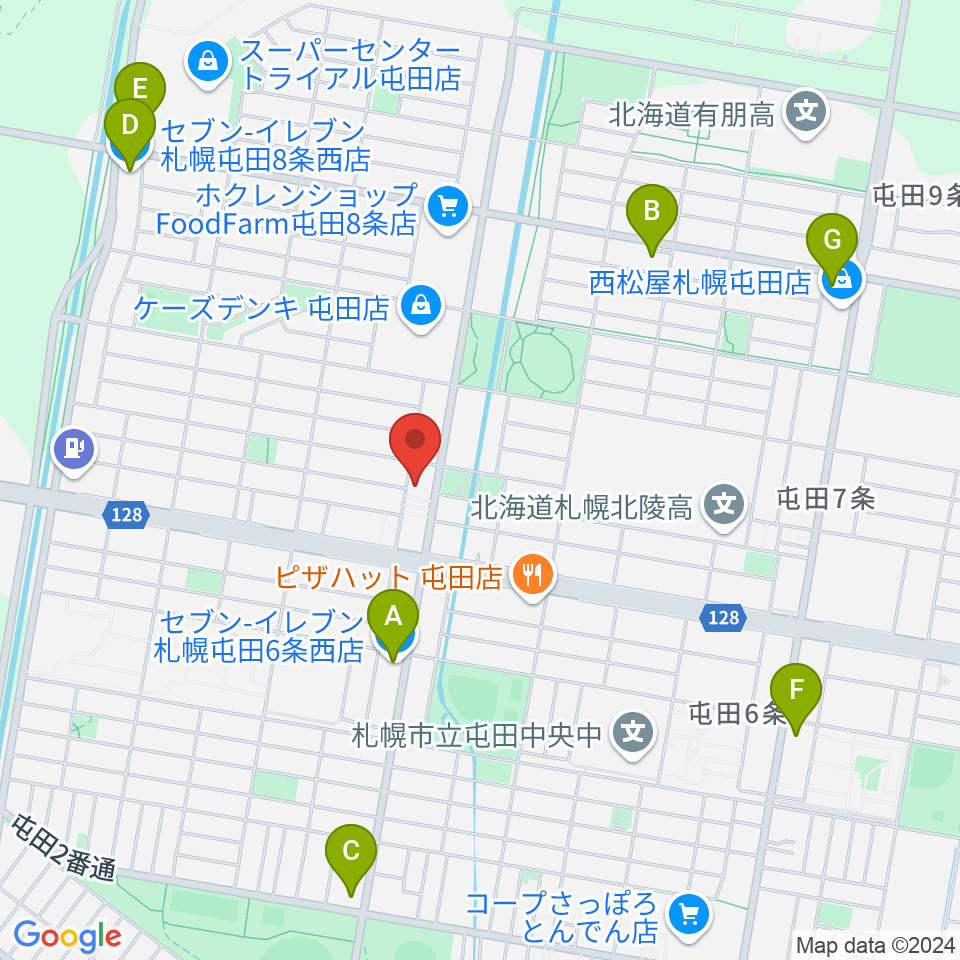 小林雅巳ピアノ調律所周辺のコンビニエンスストア一覧地図