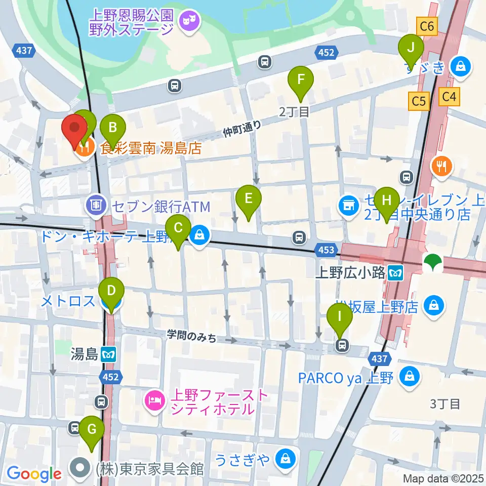 パールフルートギャラリー東京周辺のコンビニエンスストア一覧地図