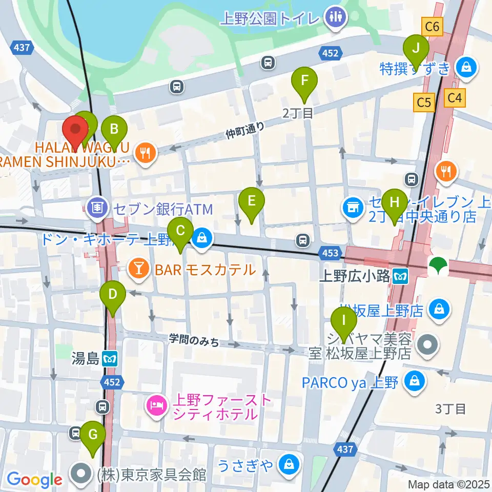 パールフルートギャラリー東京周辺のコンビニエンスストア一覧地図