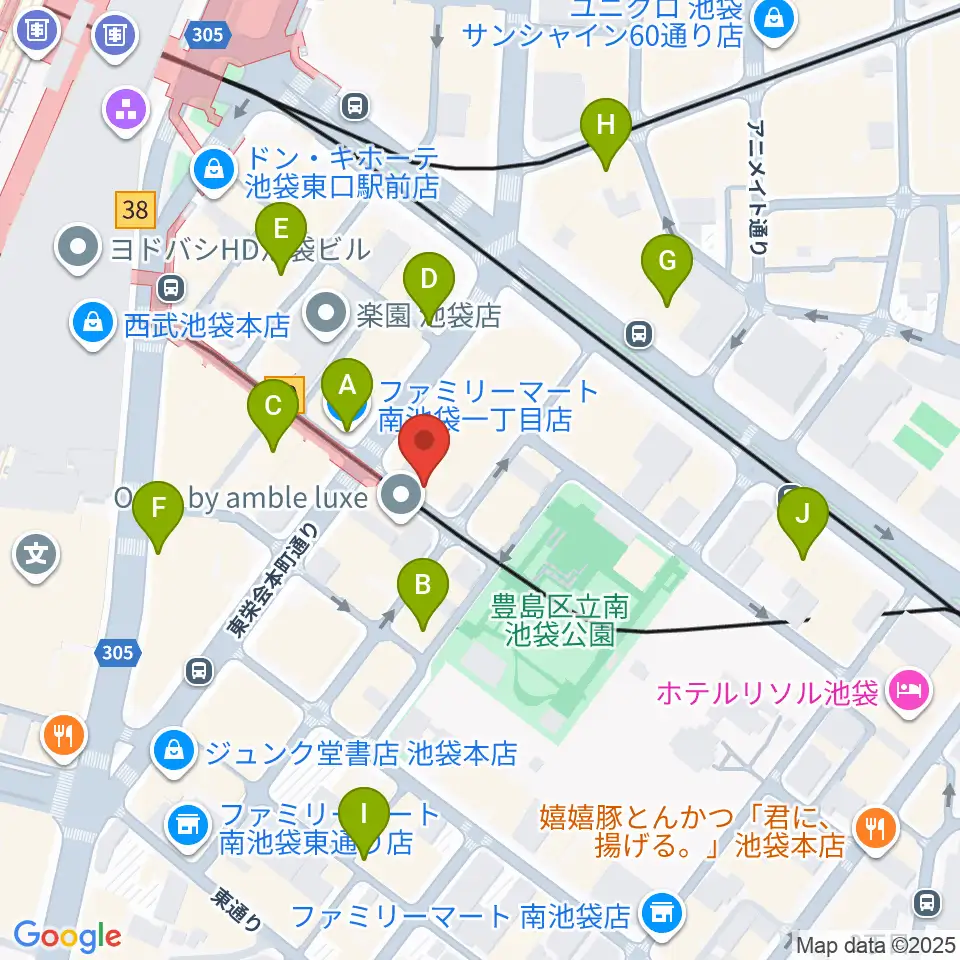 フルート工房三響周辺のコンビニエンスストア一覧地図