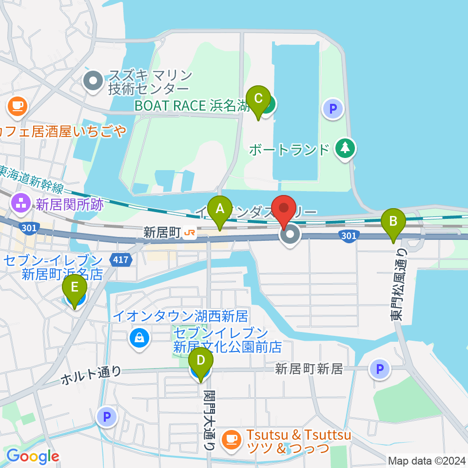 FMCフルートマスターズ周辺のコンビニエンスストア一覧地図