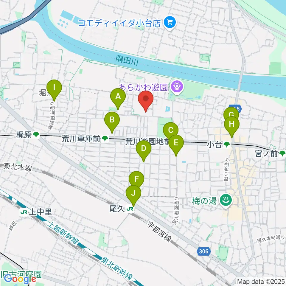 ポップコアスタジオ周辺のコンビニエンスストア一覧地図