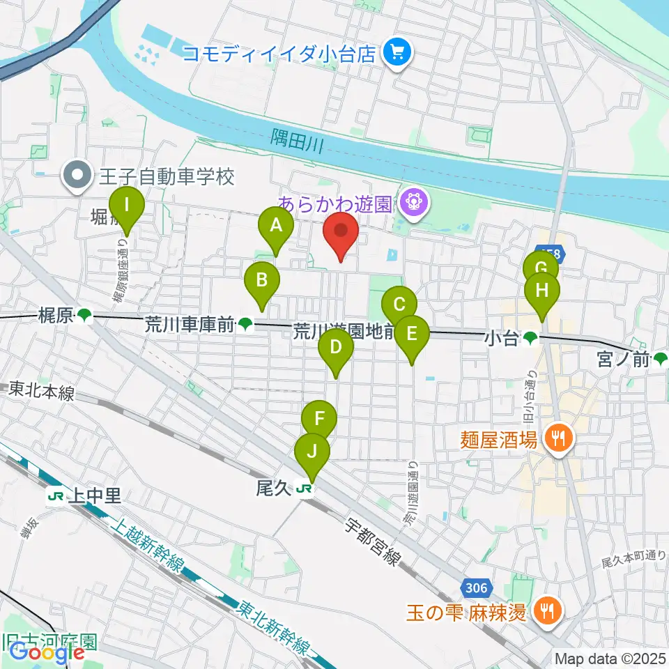 ポップコアスタジオ周辺のコンビニエンスストア一覧地図