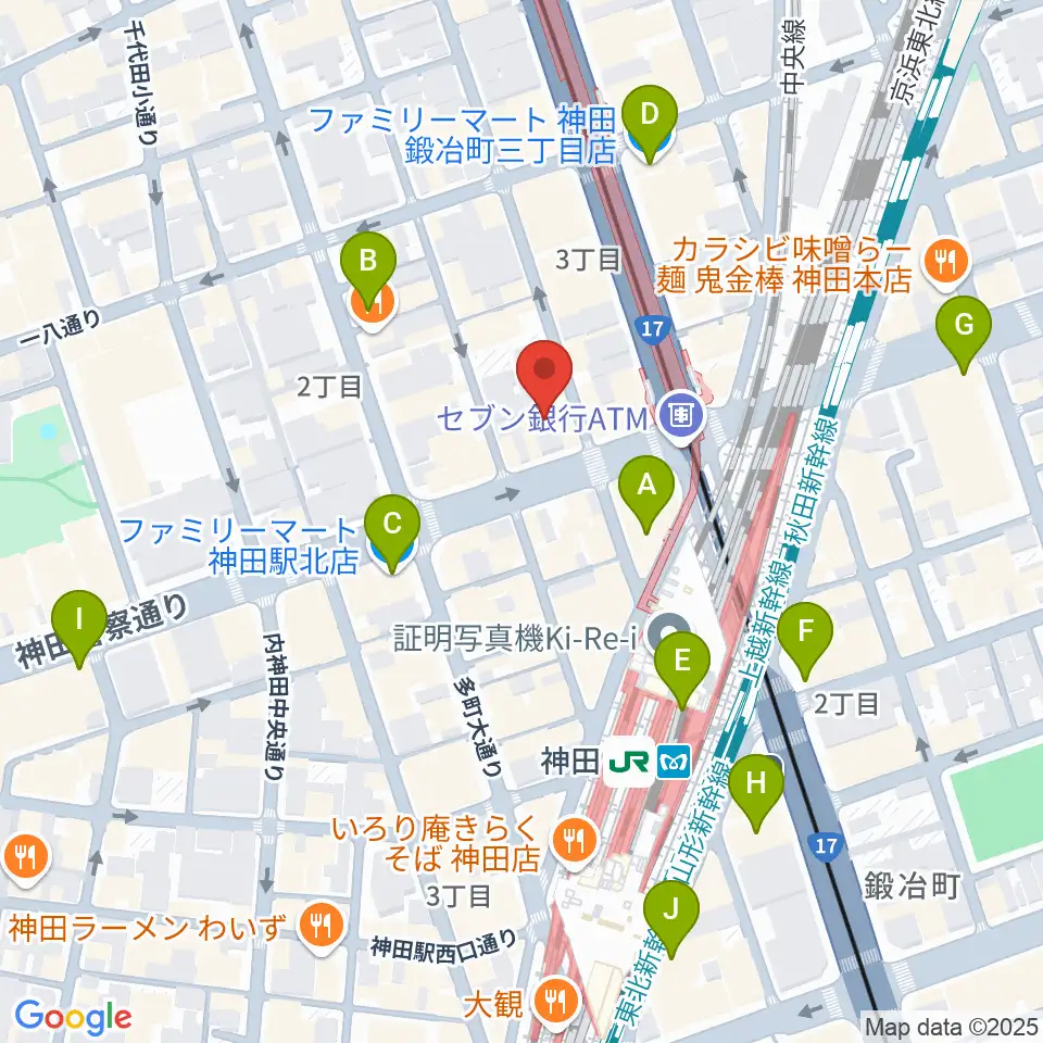 神田商会周辺のコンビニエンスストア一覧地図