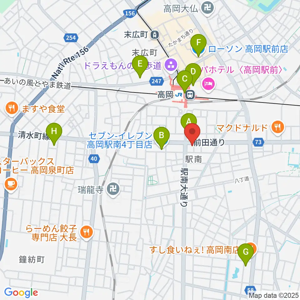 ウィンズラボミュージックスクール周辺のコンビニエンスストア一覧地図