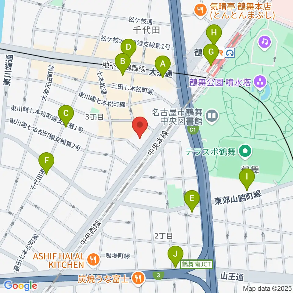 管楽器リペア「松田工房」周辺のコンビニエンスストア一覧地図