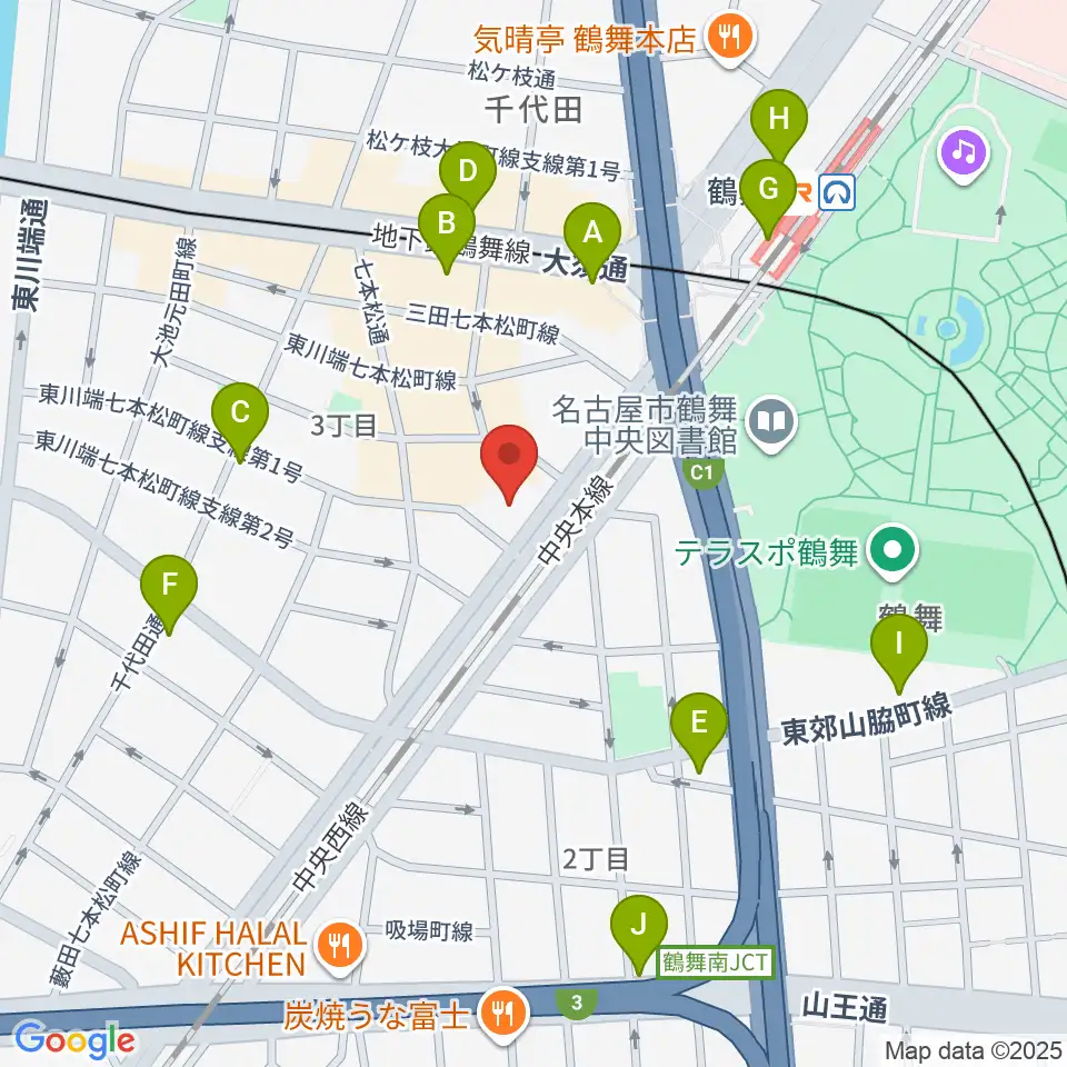 管楽器リペア「松田工房」周辺のコンビニエンスストア一覧地図